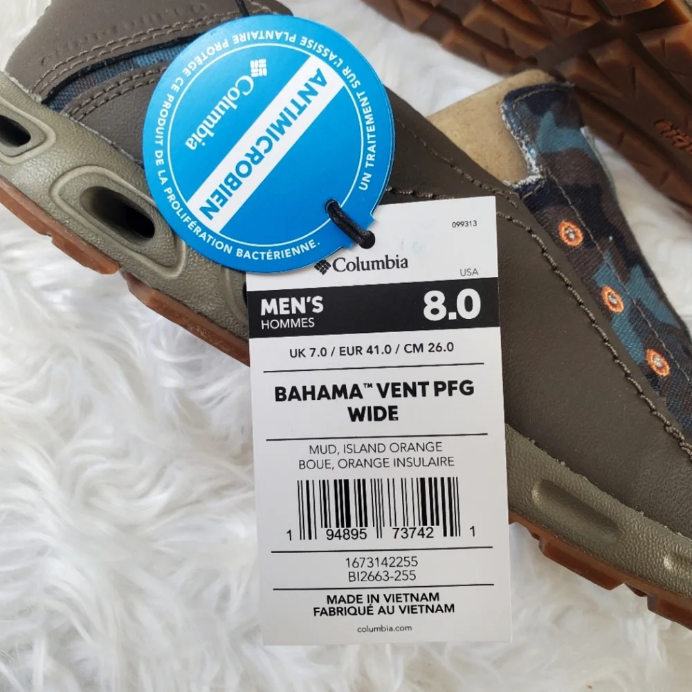 NWT Columbia Men's PFG Bahama Vent Shoe - Size 8 WIDE